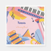 Dans zingen en spelen kinderen verjaardag servet (Voorkant)