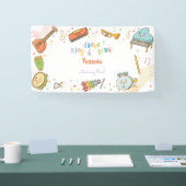 Dans zingen en spelen kinderen verjaardag spandoek (Beurs)