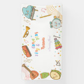 Dans zingen en spelen kinderen verjaardag spandoek (Verticaal)