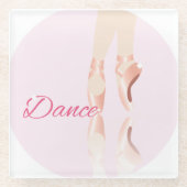 Dansbaletslippers Glazen Onderzetter (Voorkant)