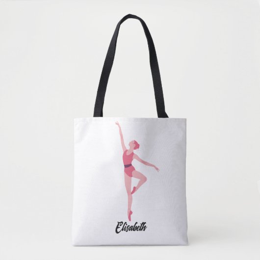 Dansballerina gepersonaliseerde Canvas tas - Elega (Voorkant)