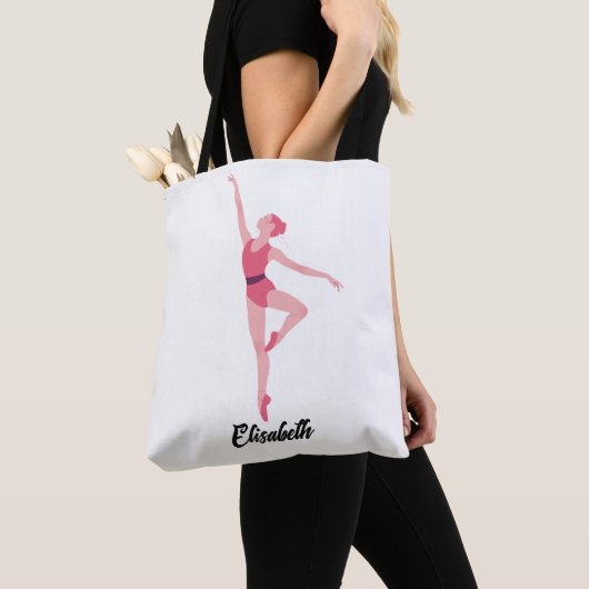 Dansballerina gepersonaliseerde Canvas tas - Elega (Dichtbij)