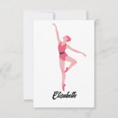 Dansballerina personalisatie bedankkaart (Voorkant)