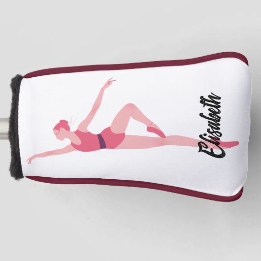 Dansballerina personalisatie golfheadcover (Voorkant)