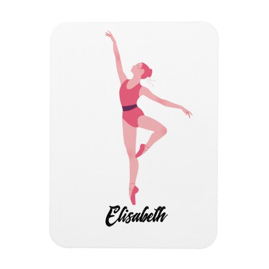 Dansballerina personalisatie magneet (Verticaal)