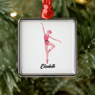 Dansballerina personalisatie metalen ornament