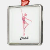 Dansballerina personalisatie metalen ornament (Links)