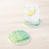 Dansbladeren Zandsteen Onderzetter (Zijkant)