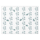 Dansblauw Dragonfly-patroon Tafelkleed (Voorkant (Horizontaal))