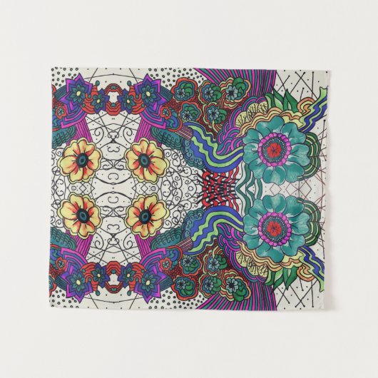 Dansbloemen Wandkleed (Voorkant (horizontaal))