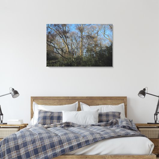 Dansbomen van het wilde hout canvas afdruk (Insitu (Slaapkamer))