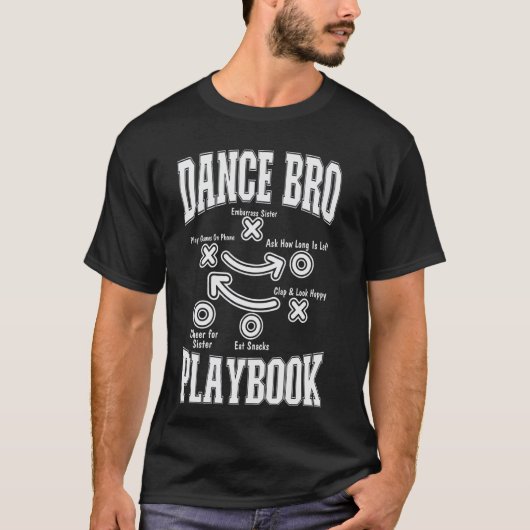 Dansbroer Playbook Comp Grappig Dansen Trots Da T-shirt (Voorkant)