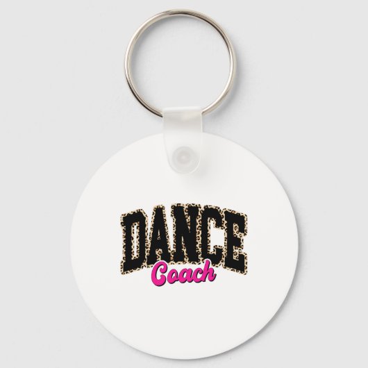 Danscoach Leopard Dancing Life Girls Vrouwen Dans Sleutelhanger (Voorkant)