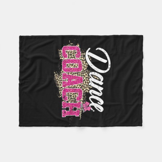 Danscoach Leopard Funny Dancing Coach Moederdag Fleece Deken (Voorkant (Horizontaal))