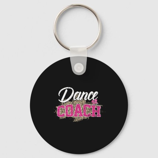 Danscoach Leopard Funny Dancing Coach Moederdag Sleutelhanger (Voorkant)