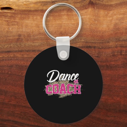 Danscoach Leopard Funny Dancing Coach Moederdag Sleutelhanger (Voorkant)