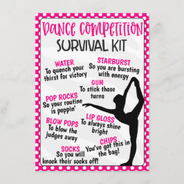 Danscompetitie Survival Kit Informatiekaartje