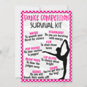 Danscompetitie Survival Kit Kaart (Voorkant)