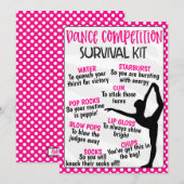 Danscompetitie Survival Kit Kaart (Voorkant / Achterkant)
