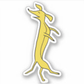 Dansdachshund Sticker (Voorkant)