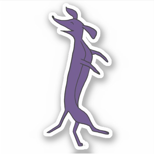 Dansdachshund Sticker (Voorkant)