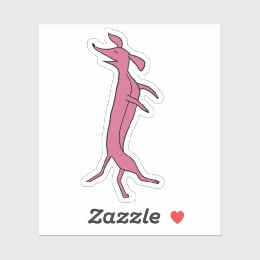 Dansdachshund Sticker (Vel)