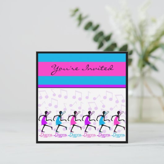 dansdansdanswedstrijd sjabloon kaart (Staand voorkant)