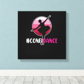 Dansdanserende dansdag Grafisch Canvas Afdruk (Insitu (Houten vloer))