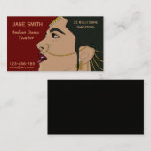 dansdansstudio voor dansleraar in Indiandansdansda Visitekaartje (Voorkant / Achterkant)