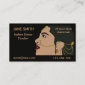 dansdansstudio voor dansleraar in Indiandansdansda Visitekaartje (Voorkant)