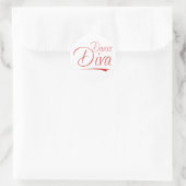 dansdiva ronde sticker (Tas)