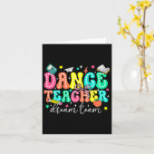 Dansdocent Dream Team Eerste dag schoolretro Kaart (Gele Bloem)