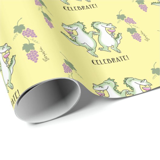 Dansdragons Celebrate van Sandra Boynton Cadeaupapier (Rol Hoek)