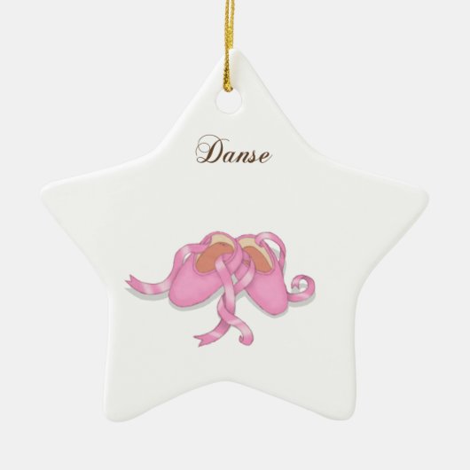"Danse" Ballet Slippers Keramisch Ornament (Voorkant)