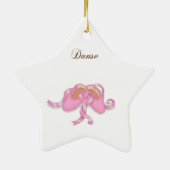"Danse" Ballet Slippers Keramisch Ornament (Achterkant)