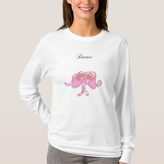 "Danse" Ballet Slippers T-shirt (Voorkant)