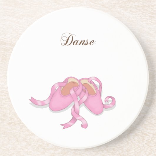"Danse" Ballet Slippers Zandsteen Onderzetter (Voorkant)