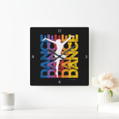 Danse et Lettres (Dance) Square Wall Clock Vierkante Klok (Huis)