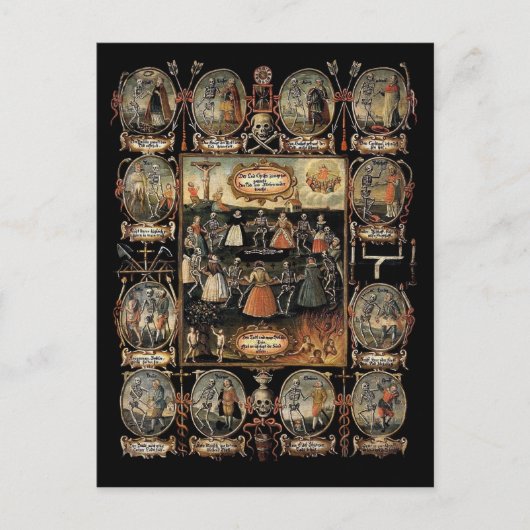 Danse Macabre Briefkaart (Voorkant)