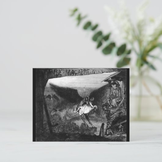 Danse macabre door het briefkaart Marcel Roux (Staand voorkant)
