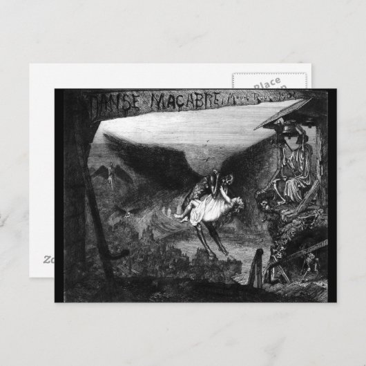 Danse macabre door het briefkaart Marcel Roux (Voorkant / Achterkant)