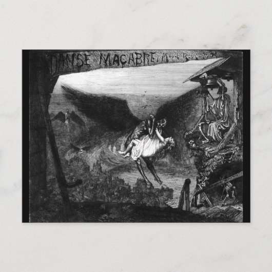 Danse macabre door het briefkaart Marcel Roux (Voorkant)