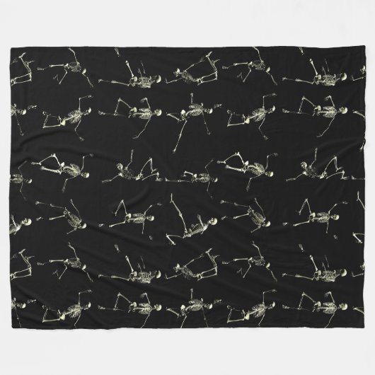 Danse Macabre Fleece Deken (Voorkant (Horizontaal))