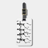 Danse Macabre - skeletten Bagagelabel (Voorkant verticaal)