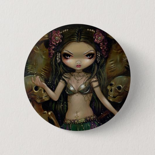 "Danse Macabre :  Tribale Fusion"-Button Ronde Button 5,7 Cm (Voorkant)