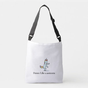 Dansen als een eenhoorn crossbody tas