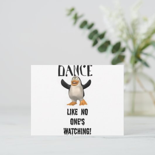 Dansen... alsof niemand kijkt! briefkaart (Staand voorkant)