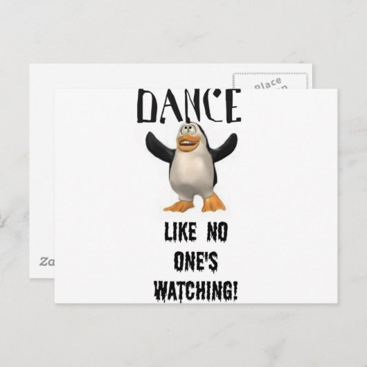 Dansen... alsof niemand kijkt! briefkaart (Voorkant / Achterkant)