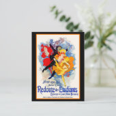 Dansen Art Nouveau Vrouwen Briefkaart (Staand voorkant)