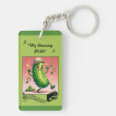 Dansen augurk met Boom Box Sleutelhanger (achterkant)